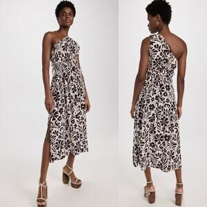 Faithfull the brand Lucila Midi Dress in Sidra Floral Print Ecru